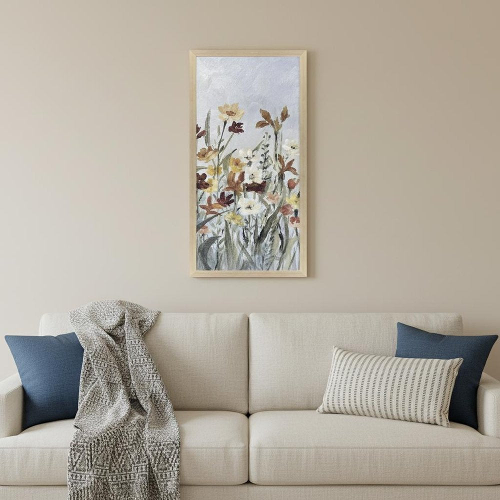 Flourish Wild Flower II Silver Framed Wall Art HomeRoots