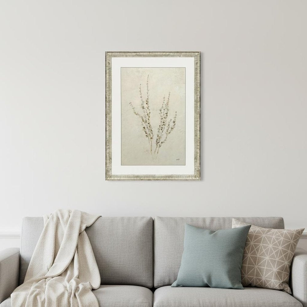 Whispering Grasses III Silver Framed Wall Art HomeRoots