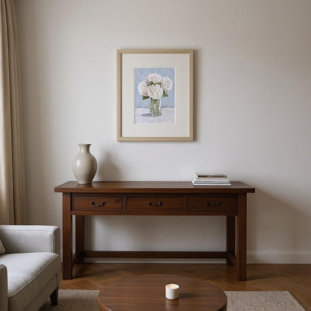 Hydrangeas in Vase I Gold Framed Wall Art HomeRoots