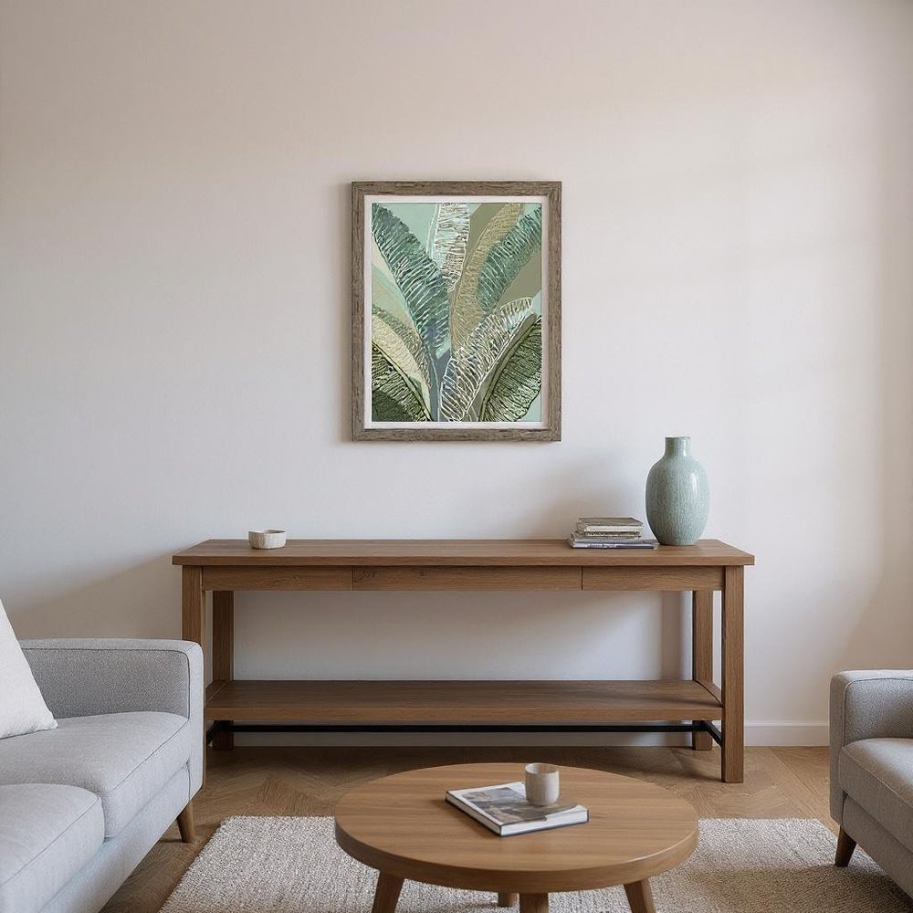 Tropical Botanical II Brown Framed Wall Art HomeRoots
