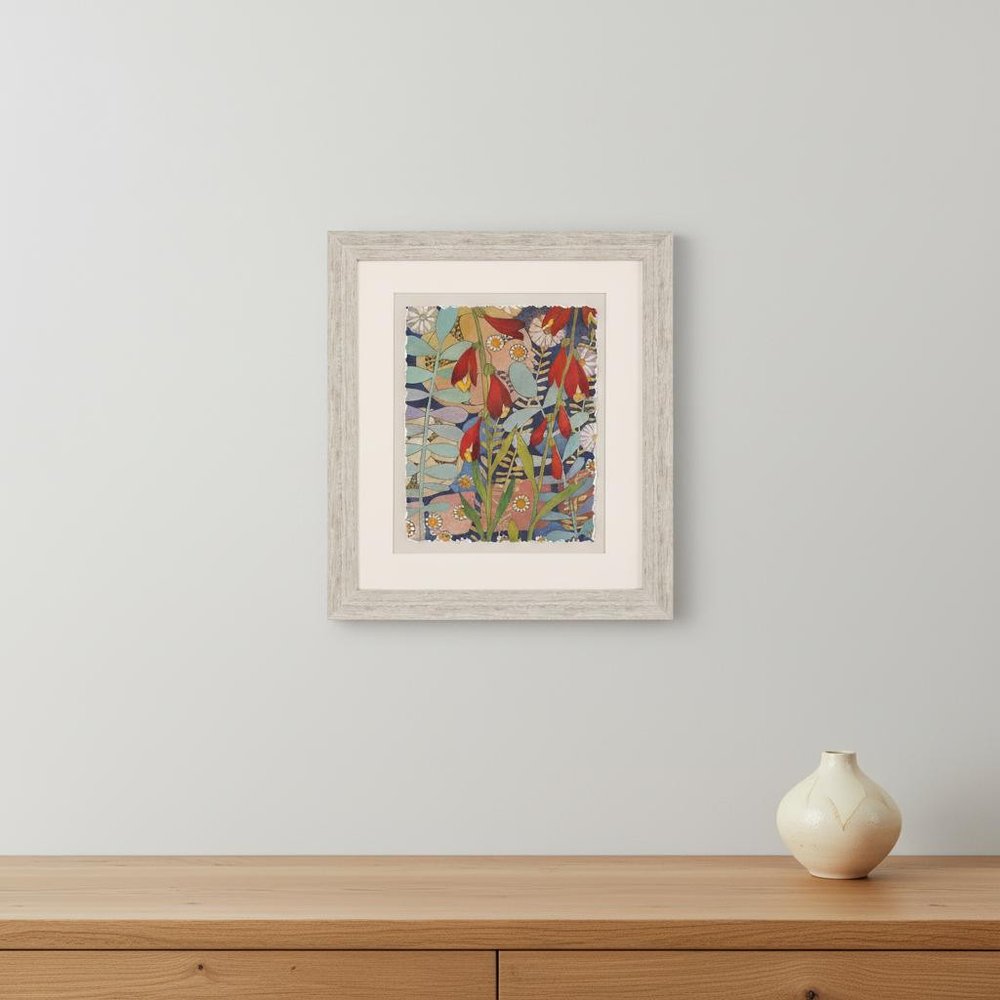 Summer's End I Distressed White Framed Wall Art HomeRoots