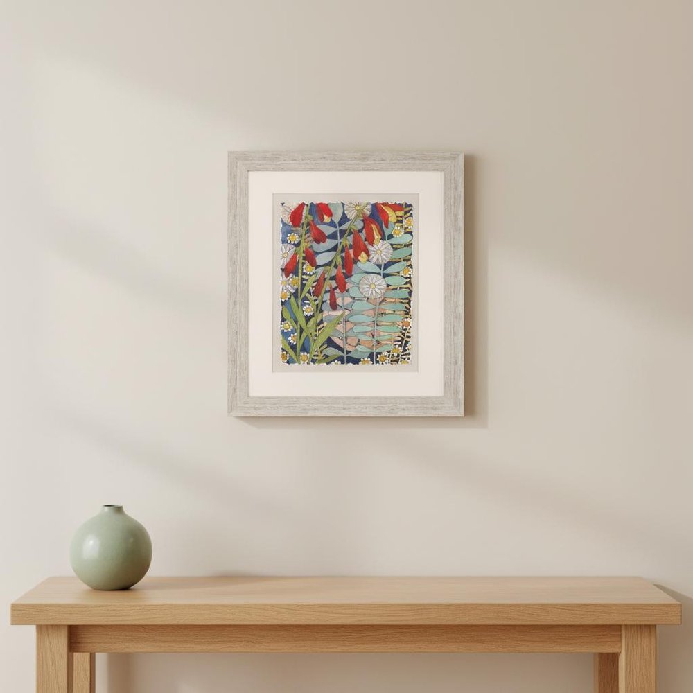 Summer's End II Distressed White Framed Wall Art HomeRoots