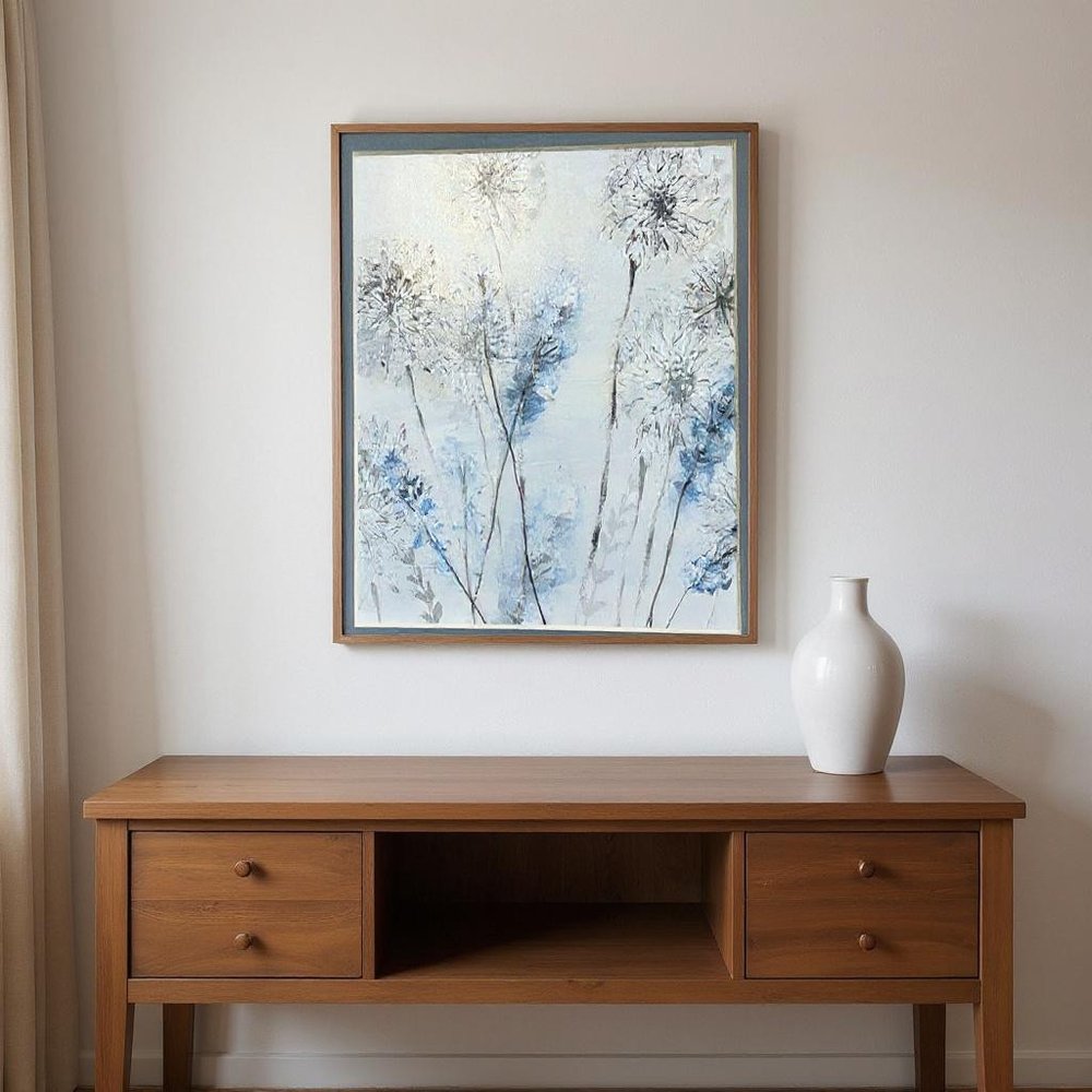 Set Of Two Soft Country Morning White Framed Wall Art