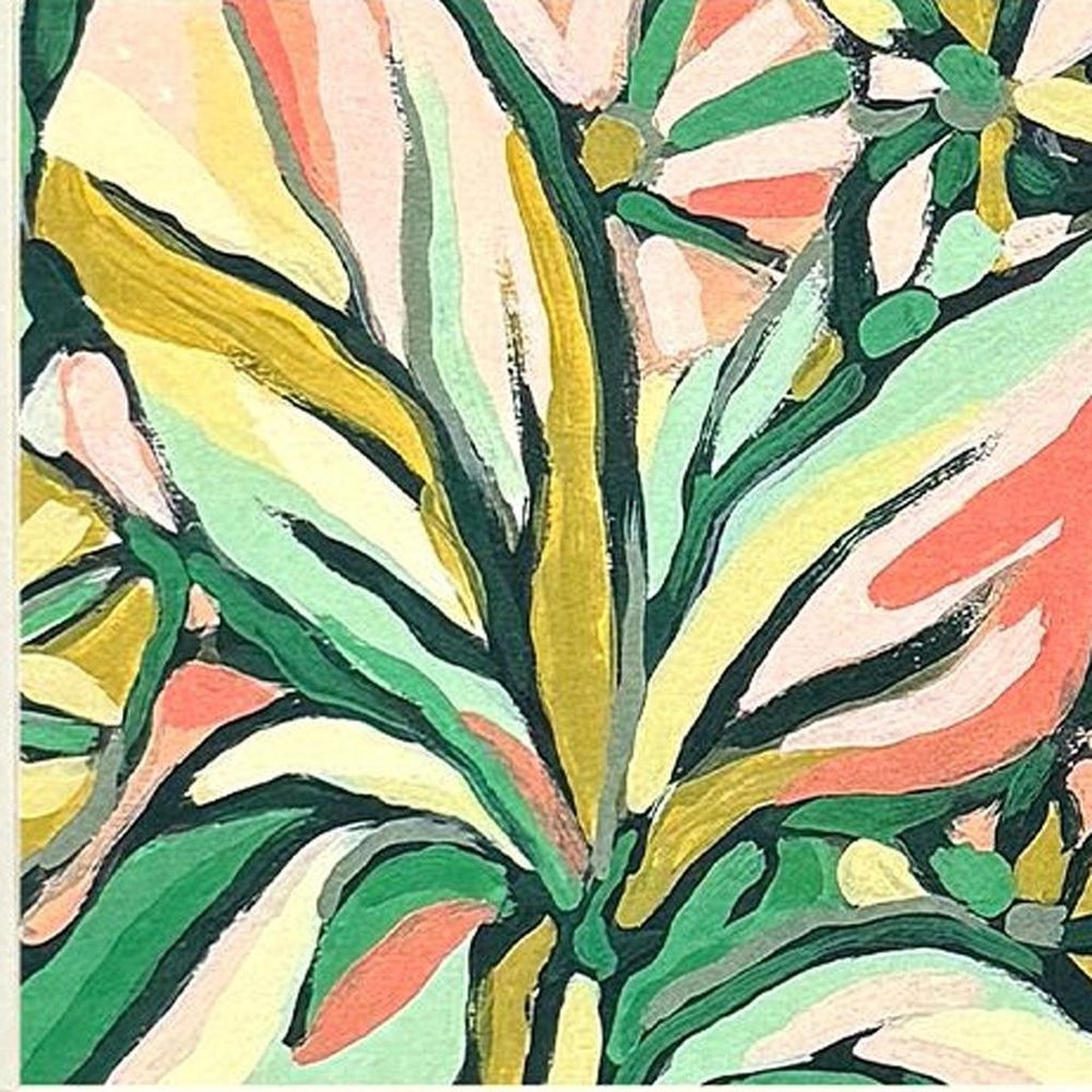 Set Of Two Candy Tropicals I Distressed White Framed Wall Art
