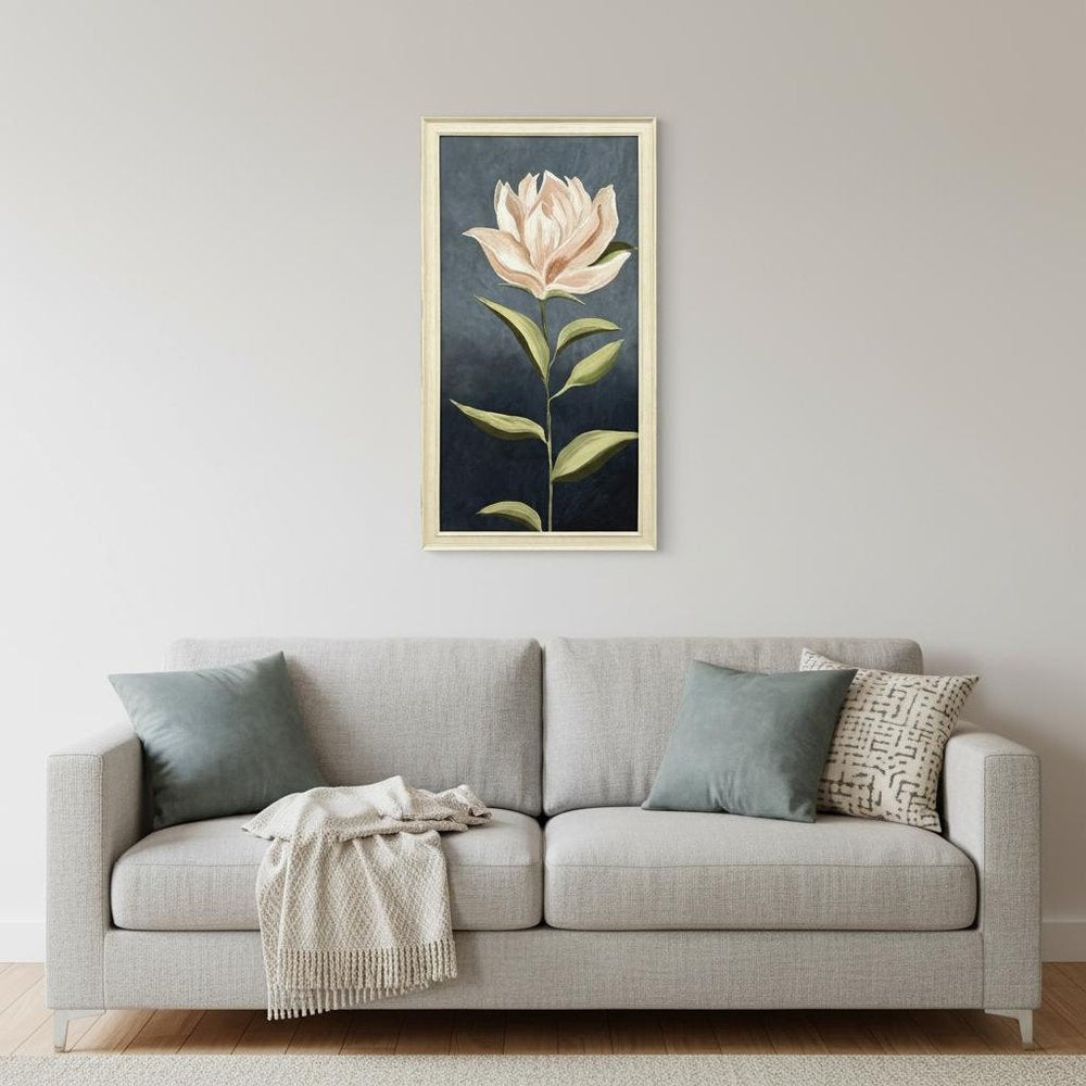 Pink Magnolia Flora II Distressed White Framed Wall Art HomeRoots