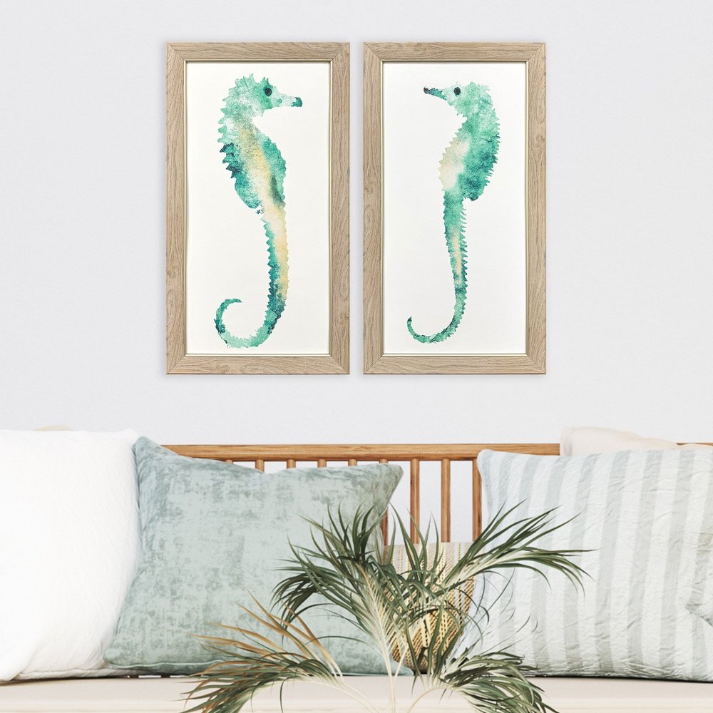 Set Of Two Swim Tall Brown Framed Wall Art HomeRoots