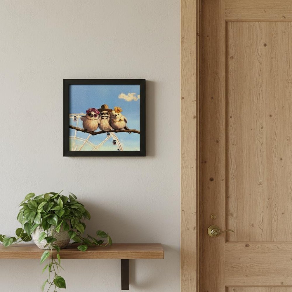 Bird Trio Black Framed Wall Art HomeRoots