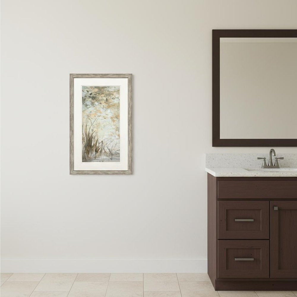 Illuminated Landscape I Distressed Silver Framed Wall Art HomeRoots