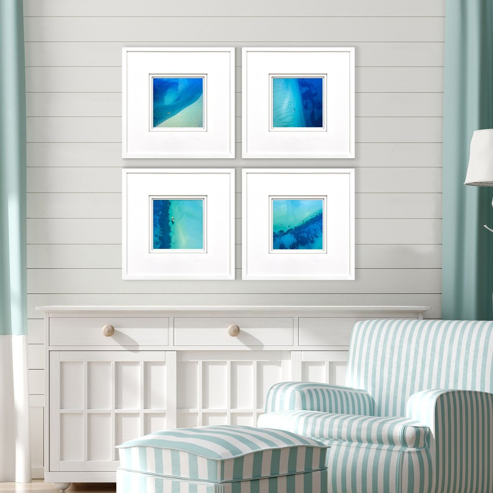 Set Of Four Nature From Above White Framed Wall Art HomeRoots