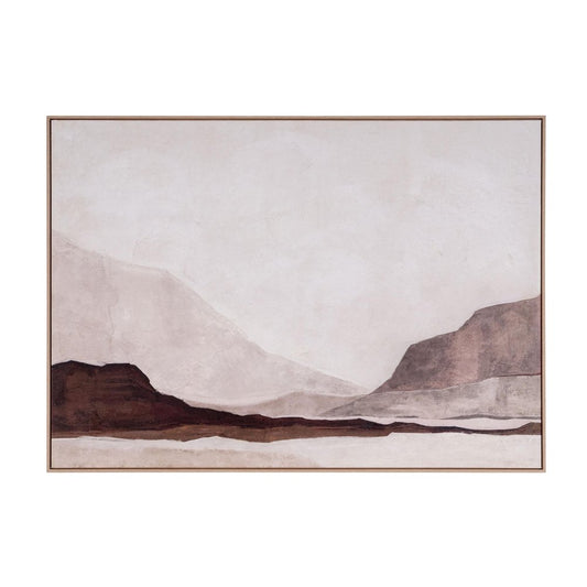Baffin Hand Painted Brown Floater Frame Wall Art HomeRoots