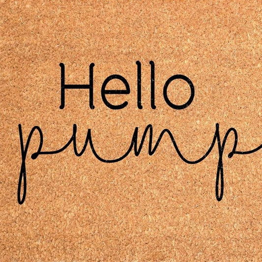 24" X 36" Brown And Natural Fall Hello Pumpkin Outdoor Coir Door Mat
