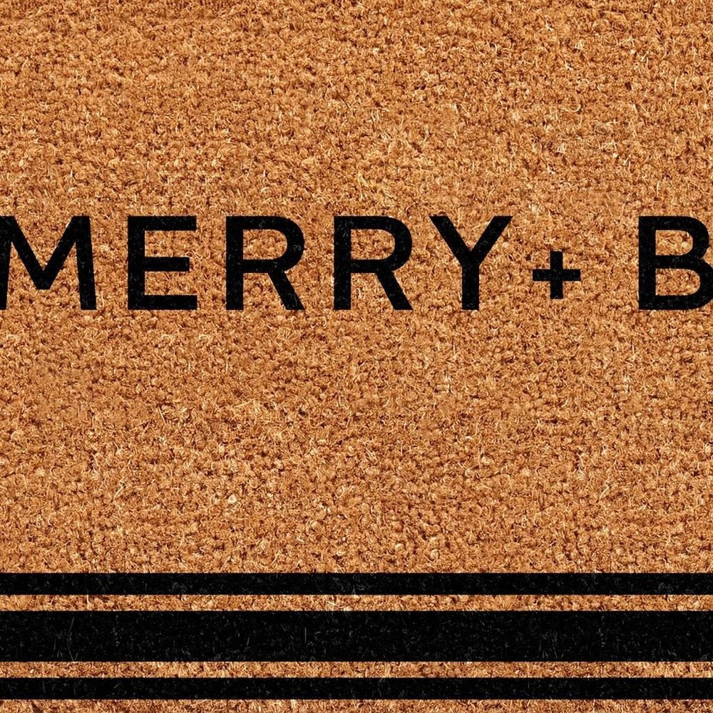 17" X 29" Brown And Natural Merry and Bright Outdoor Coir Door Mat HomeRoots