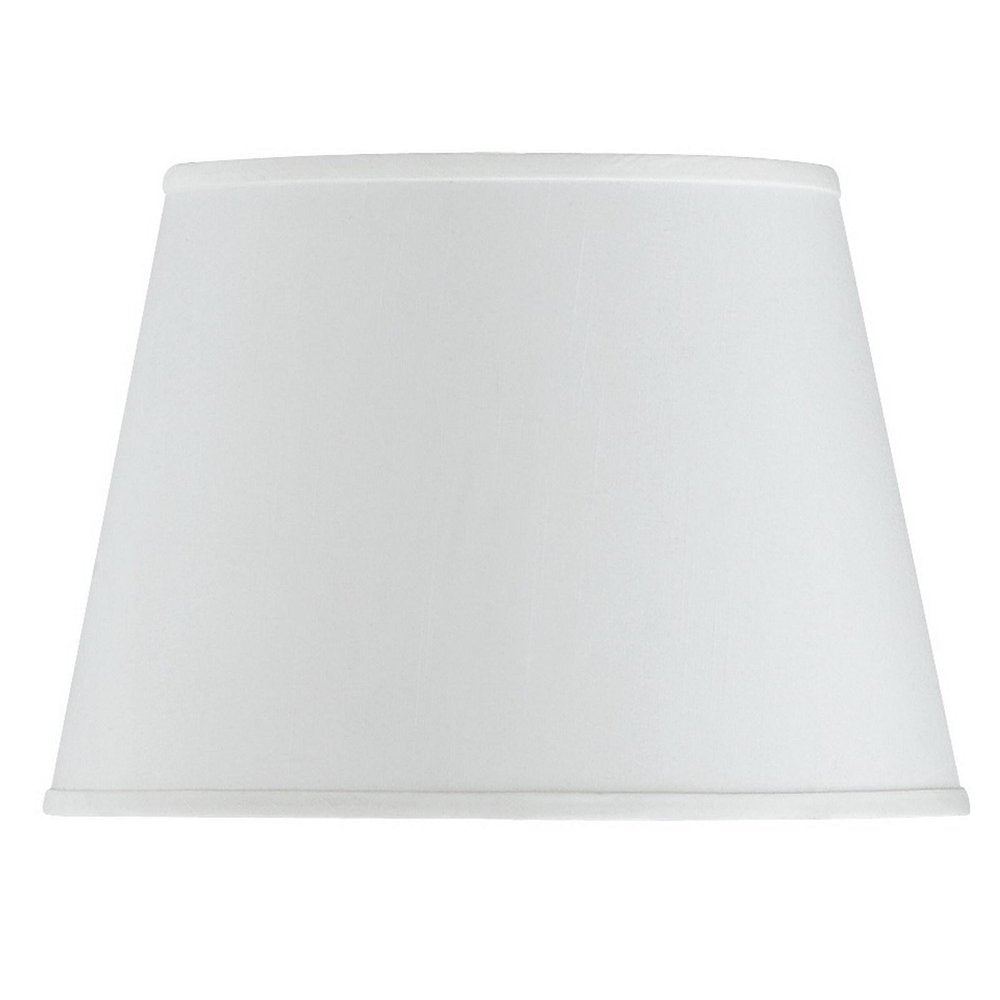 White Faux Silk Plain Drum Lamp Shade HomeRoots