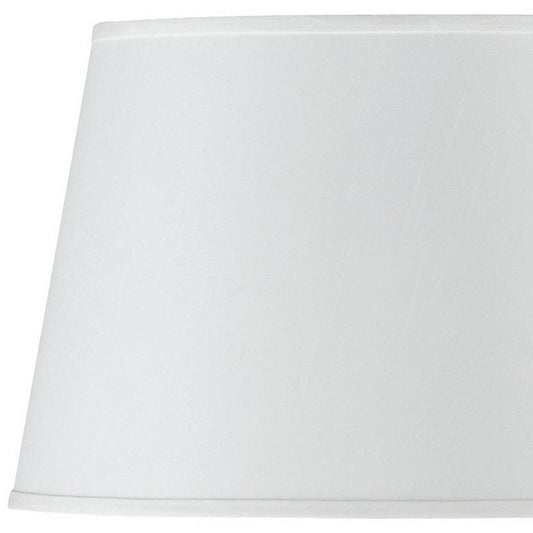 White Faux Silk Plain Drum Lamp Shade HomeRoots