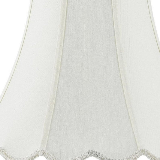 Eggshell Linen Piped Bell Lamp Shade HomeRoots