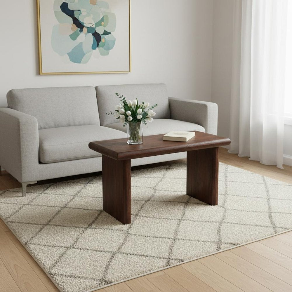 32" Chestnut Solid Wood Solid Coffee Table HomeRoots