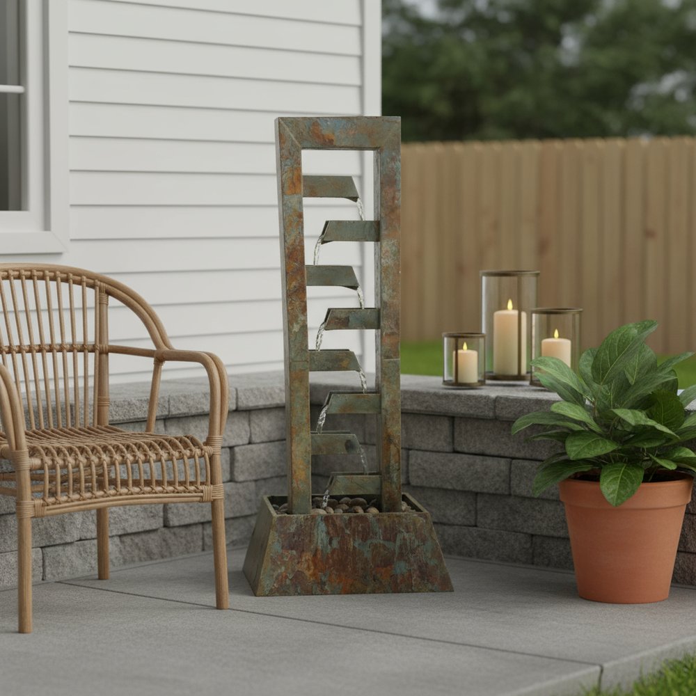 49" Gray Stone Garden Art HomeRoots