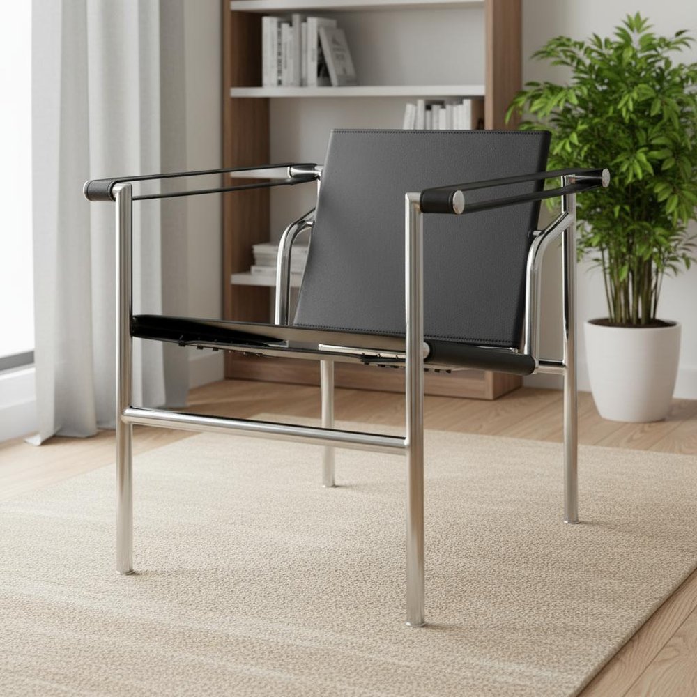 24" Silver Stainless Steel Arm Chair HomeRoots