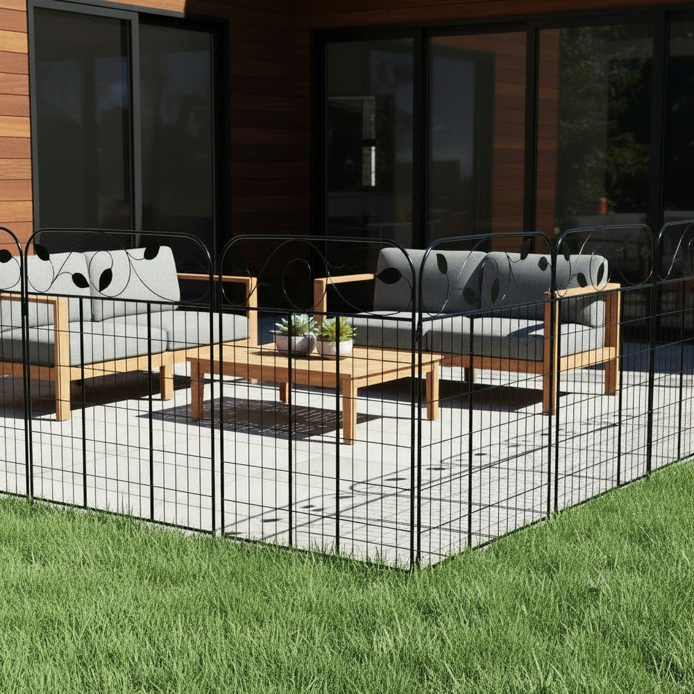 Black Steel Garden Stake HomeRoots