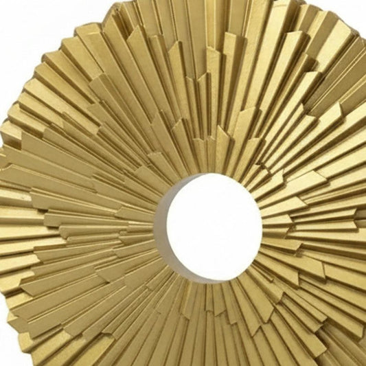 12" Gold Resin Sunflower Hand Painted Tabletop Sculpture HomeRoots