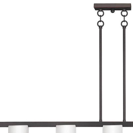 Bronze Five Light Metal Dimmable Chandelier With Shades HomeRoots