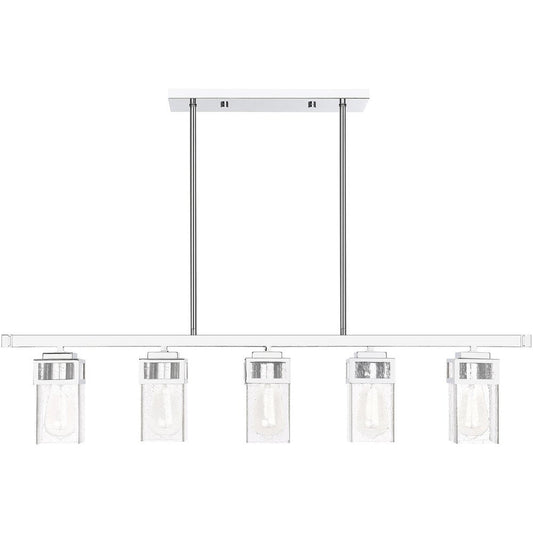 Silver Five Light Metal Dimmable Chandelier With Shades HomeRoots