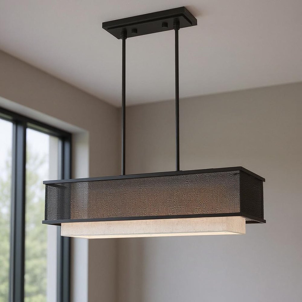 Bronze Three Light Metal Dimmable Chandelier With Shades HomeRoots