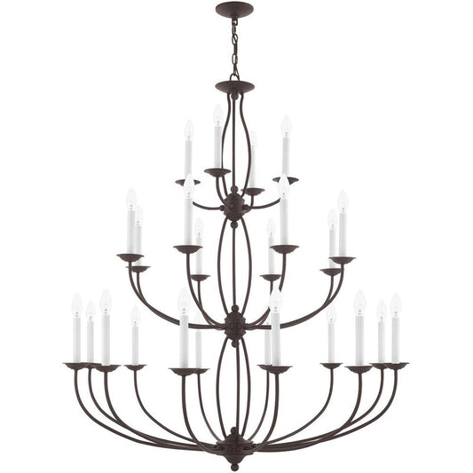 Bronze Multi Light Metal Dimmable Chandelier With Shades HomeRoots