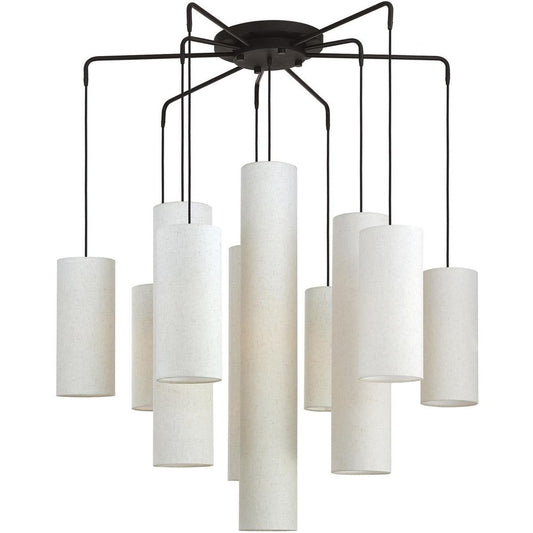 Bronze Multi Light Metal Dimmable Chandelier With Shades HomeRoots