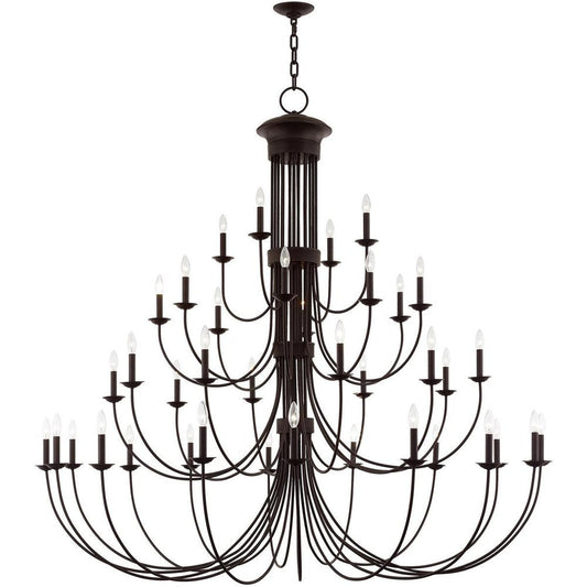 Bronze Multi Light Metal Dimmable Chandelier With Shades HomeRoots