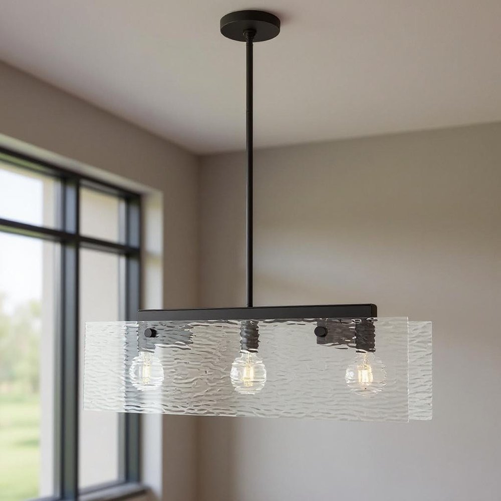 Bronze Three Light Metal Dimmable Chandelier With Shades HomeRoots