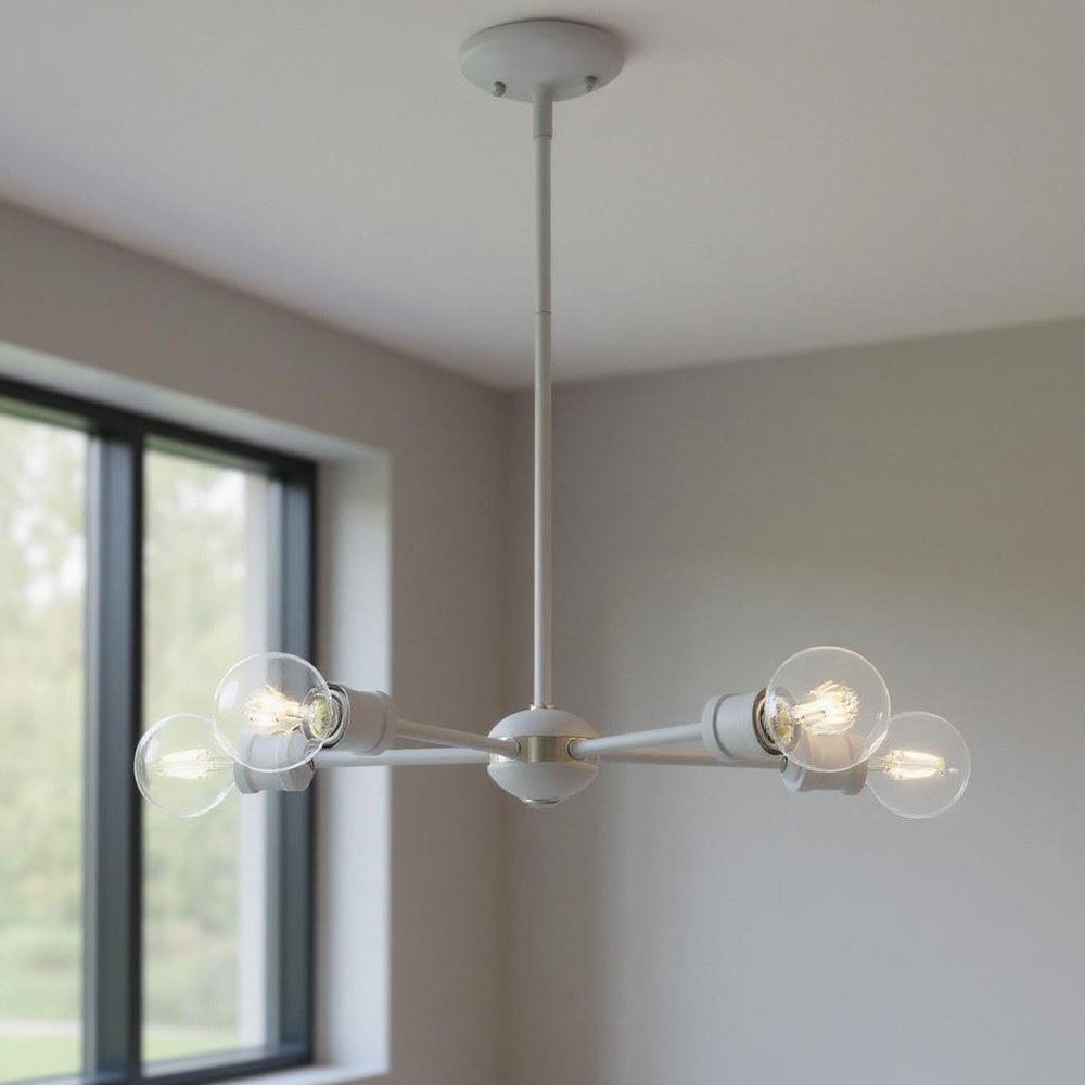 Gray Five Light Metal Dimmable Chandelier With Shades HomeRoots