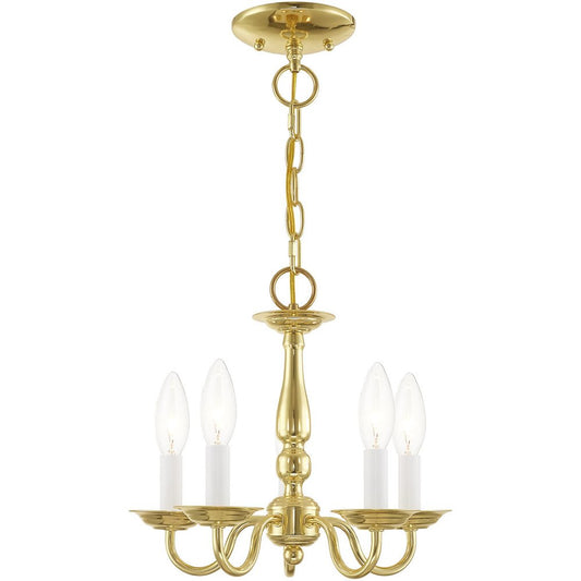 Brass Five Light Metal Dimmable Chandelier With Shades HomeRoots
