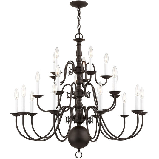 Bronze Multi Light Metal Dimmable Chandelier With Shades HomeRoots