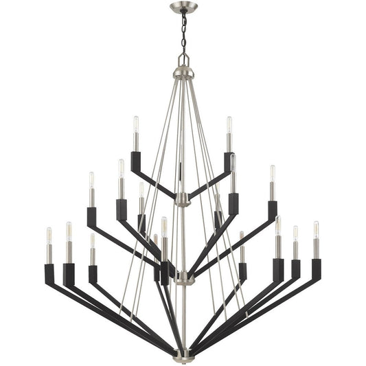 Nickel Multi Light Metal Dimmable Chandelier With Shades HomeRoots