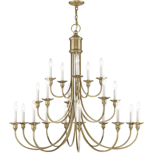 Antiqued Brass Multi Light Metal Dimmable Chandelier With Shades HomeRoots
