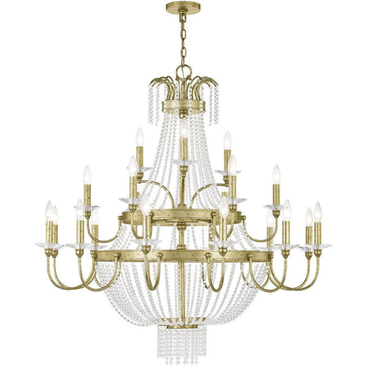 Gold Multi Light Metal Dimmable Chandelier With Shades HomeRoots