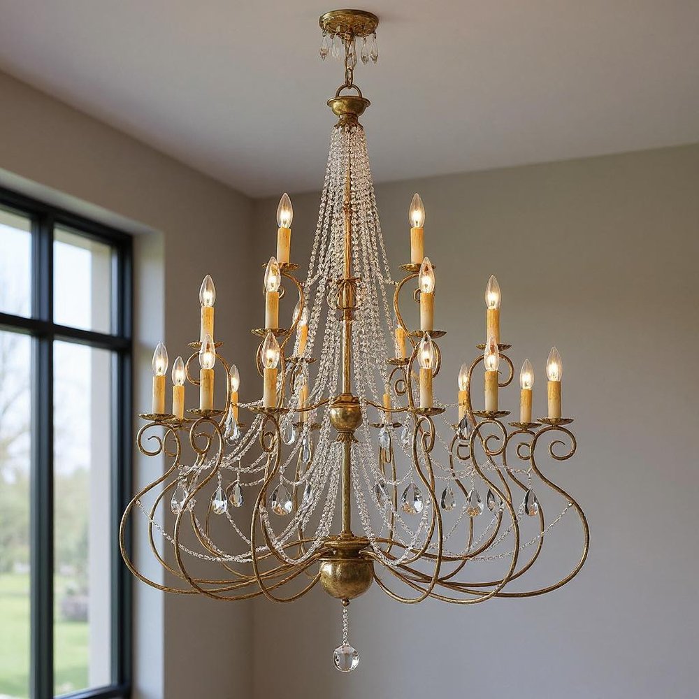 Bronze Multi Light Metal Dimmable Chandelier With Shades HomeRoots