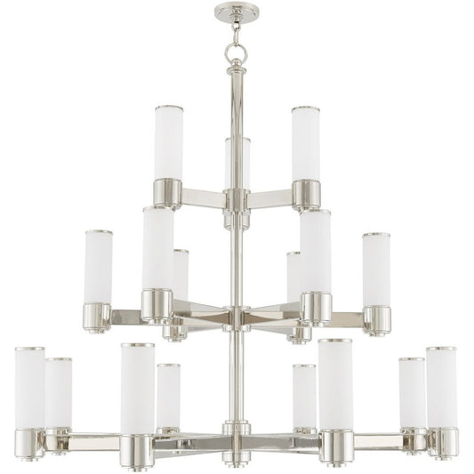 Nickel Multi Light Metal Dimmable Chandelier With Shades HomeRoots