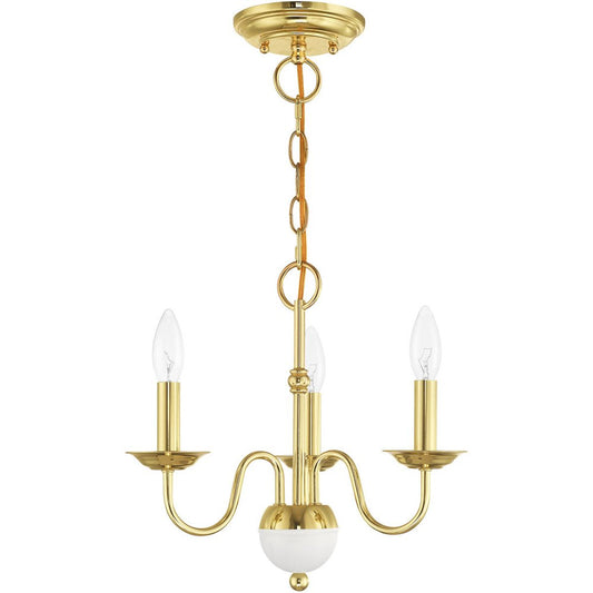 Brass Three Light Metal Dimmable Chandelier With Shades HomeRoots