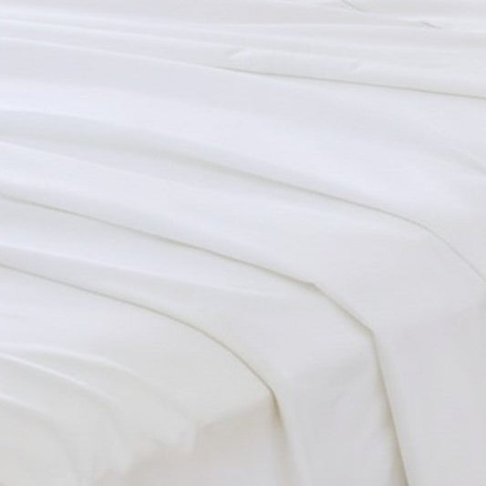 Four Piece White Cotton King Sheet Set HomeRoots