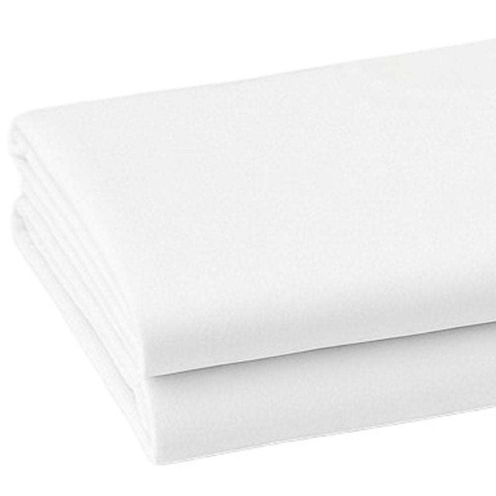 Set of Two White Cotton Queen Pillowcases HomeRoots