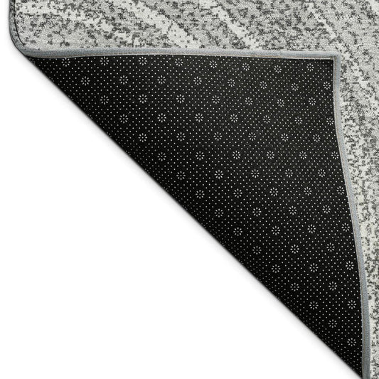 9' X 12' Charcoal And Gray Geometric Washable Indoor Outdoor Area Rug HomeRoots