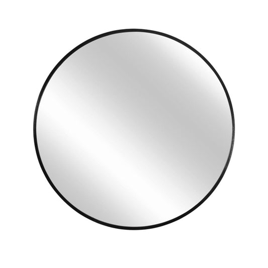 24" Black Round Framed Accent Mirror HomeRoots