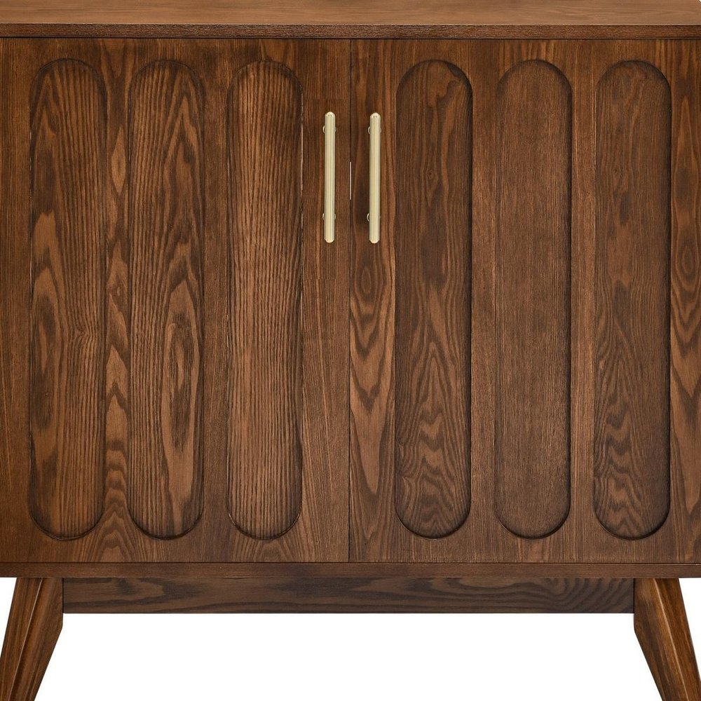 32" Brown Wood Accent Cabinet HomeRoots