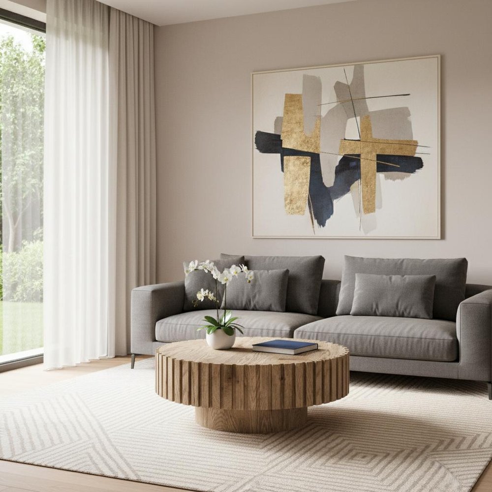 32" Natural Wood Round Pedestal Coffee Table HomeRoots