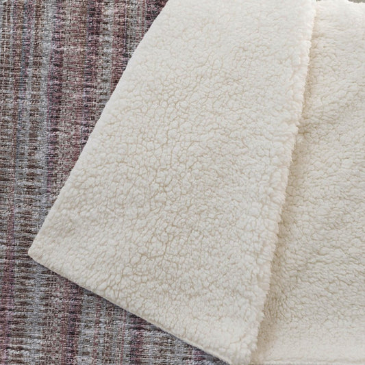 50" X 70" Burgundy And Beige Striped Microfiber Plush Throw Blanket