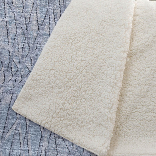 50" X 70" Blue And Beige Abstract Microfiber Plush Throw Blanket HomeRoots