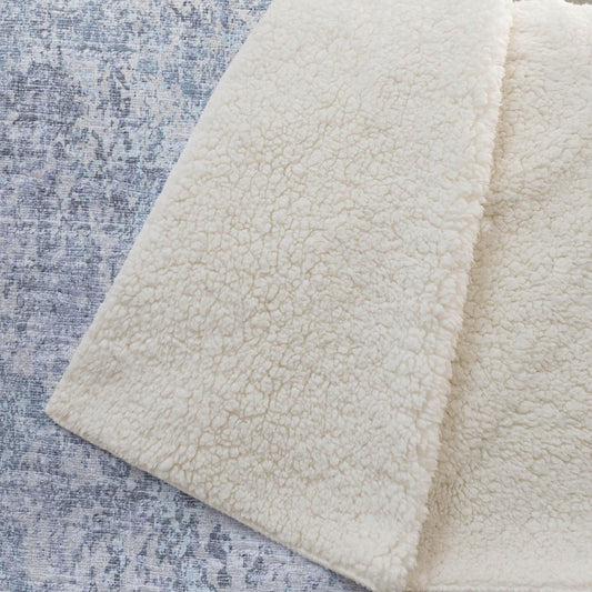 50" X 70" Blue And Beige Abstract Microfiber Plush Throw Blanket HomeRoots