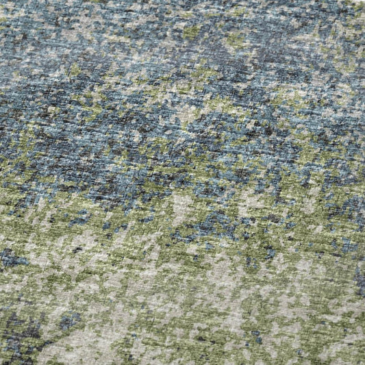 50" X 70" Green And Blue Abstract Polyester Woven Plush Throw Blanket HomeRoots